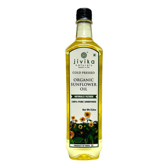 Jivika Naturals Cold Pressed Organic Sunflower Oil Hover Image