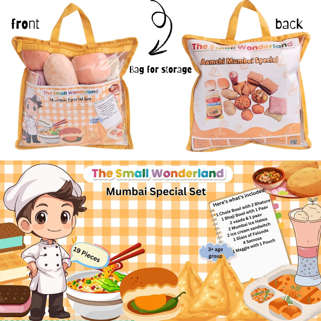 The Small Wonderland Aamchi Mumbai Pretend Play Food Toys- Indian food inspired kitchen toys