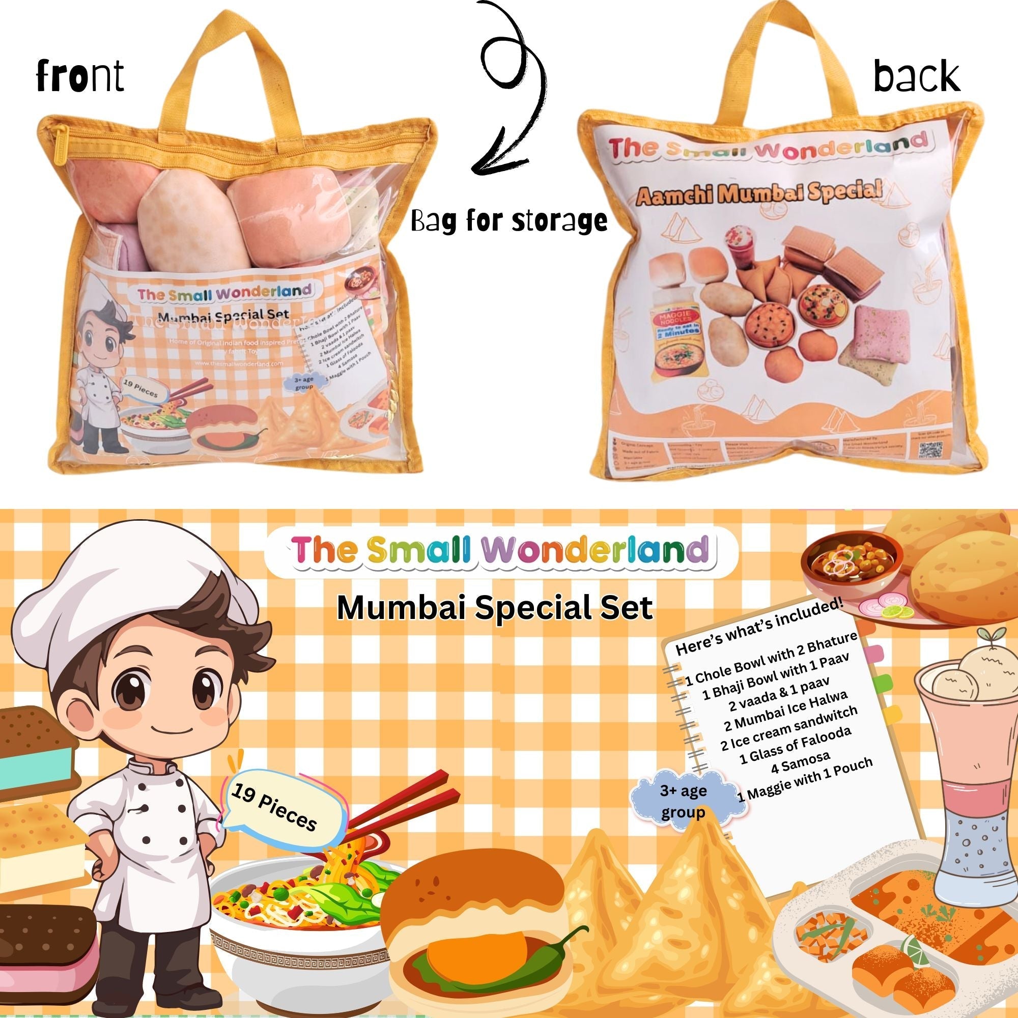 The Small Wonderland Aamchi Mumbai Pretend Play Food Toys- Indian food inspired kitchen toys