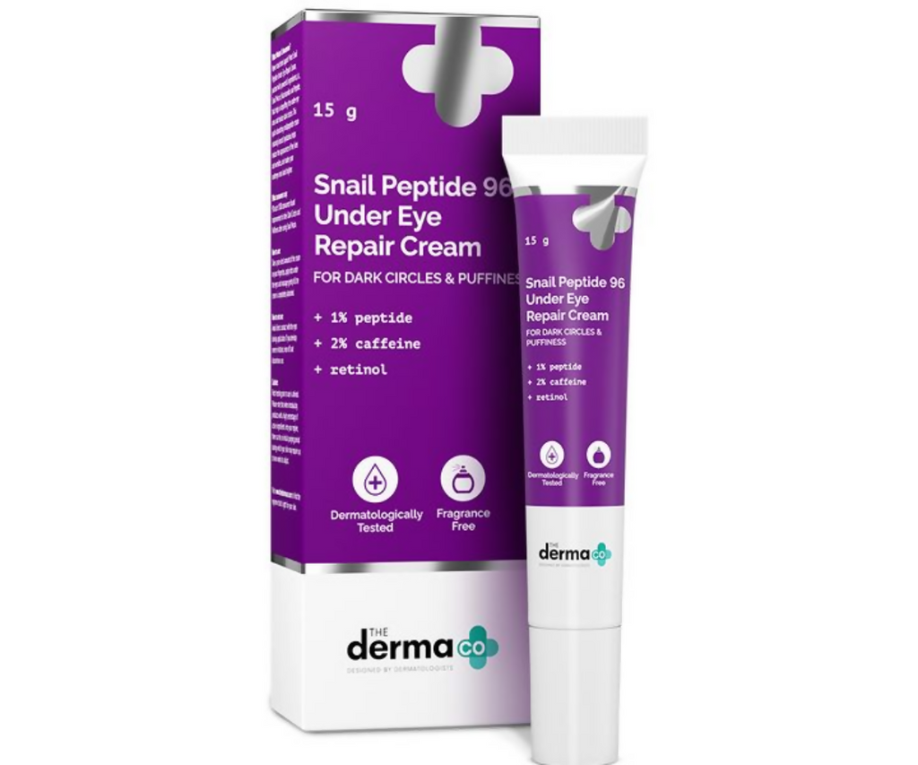 The Derma Co Snail Peptide 96 Under Eye Repair Cream With Snail Mucin & Peptide Complex For Dark Circles & Puffiness