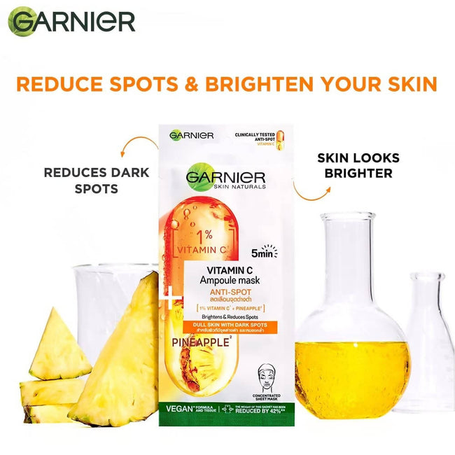 Garnier Vitamin C Serum Ampoule Pineapple Face Sheet Mask Main Image