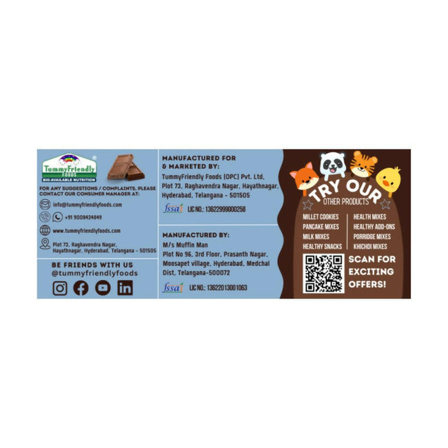 TummyFriendly Foods Oats & Chocolate Millet Cookies Main Image