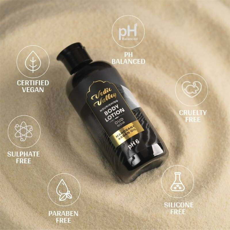 Vedic Valley Oud Noir Body Lotion with Shea, Avocado Butter