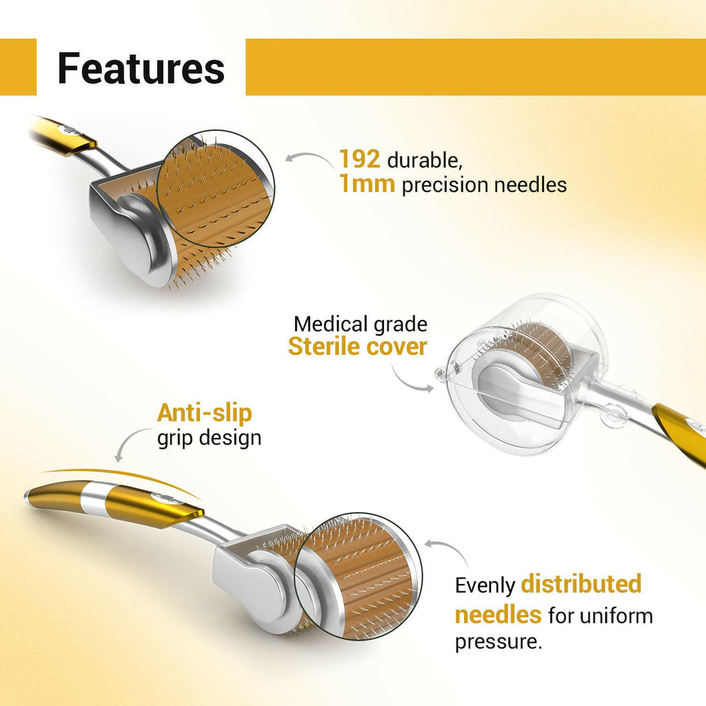 Sotrue Derma Roller Professional For Hair Growth 1 Mm With 192 Stainless Steel Needles