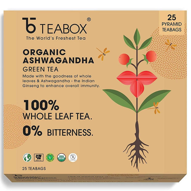 Teabox Organic Ashwagandha Green Tea Bags Hover Image