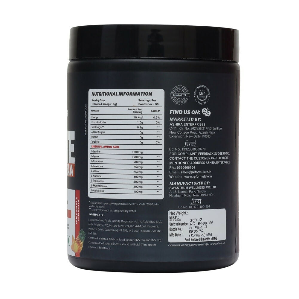 Reformulate Hydrate EAA I Supports Muscle Recovery | Zero Added Sugar | Improved Focus I Fluid Balance - Orange