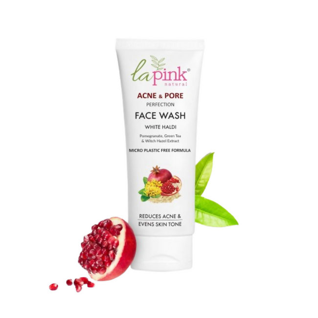 La Pink Acne & Pore Perfection Face Wash With White Haldi & Green Tea Hover Image