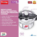 Prestige Stainless Steel Clip On Pressure Cooker