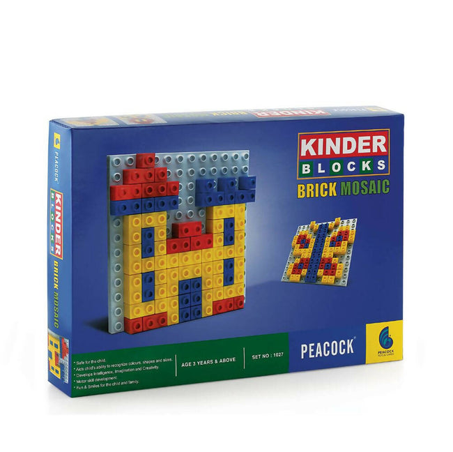 Peacock Brick Mosaic Learning & Educational Building Interlocking Blocks Set For Kids Hover Image