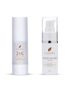 Flawora 24K Gold Face Serum For Brightening, Anti-Aging And Anti Acne Serum To Reduce Blackheads And Open Pores 