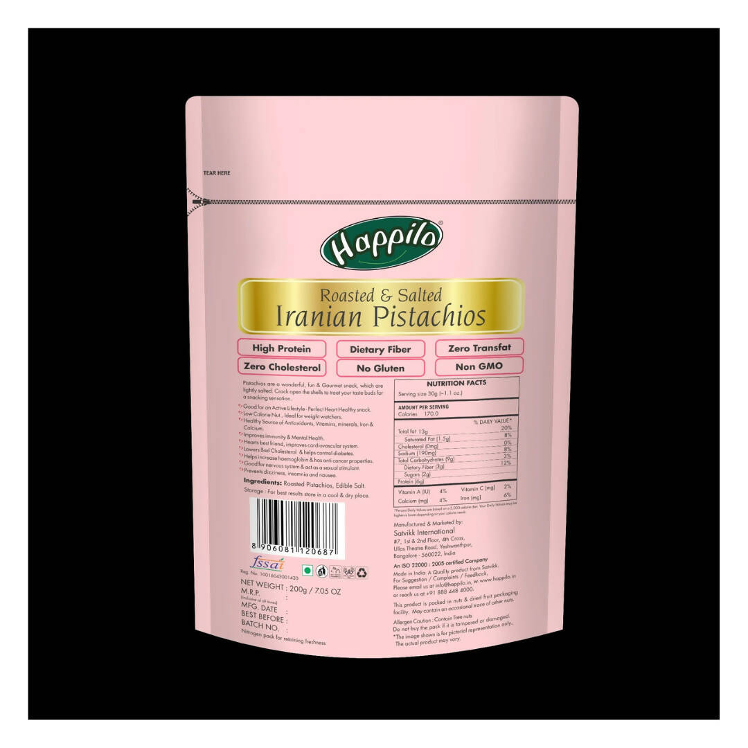 Happilo Premium Roasted & Salted Iranian Pistachios