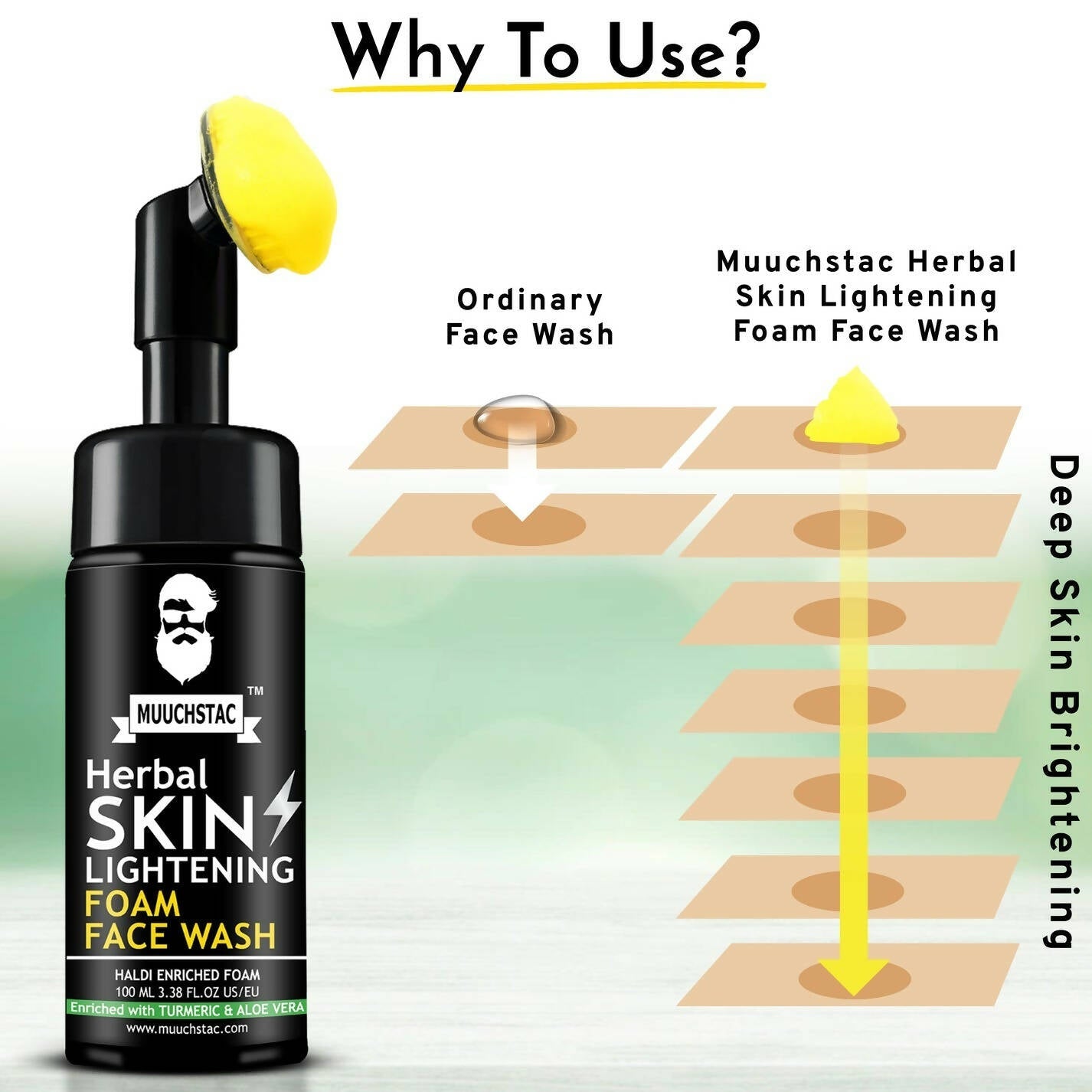 Muuchstac Herbal Skin Lightening Foam Face Wash