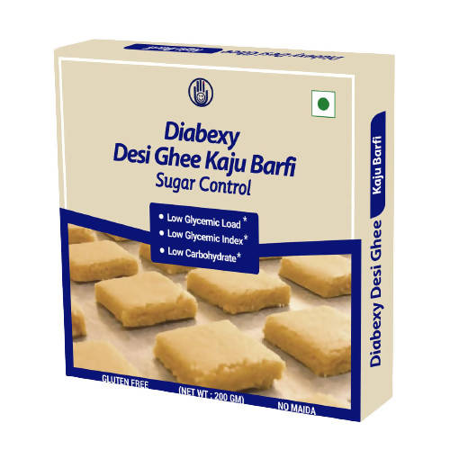Diabexy Desi Ghee Sugar Free Kaju Barfi for Diabetics Hover Image