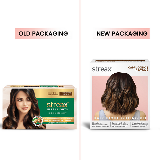 Streax Hair Colour Highlighting Kit - Cappuccino Brown Main Image