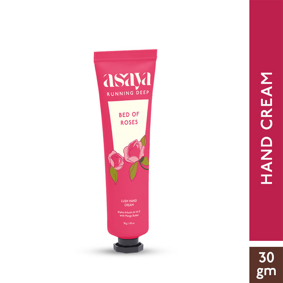 Asaya Bed of Roses Hand Cream Softens Dry, Rough Hands For Men & Women