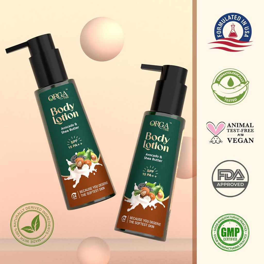 Orgatre Body Lotion Avocado & Shea Butter With SPF 15PA++
