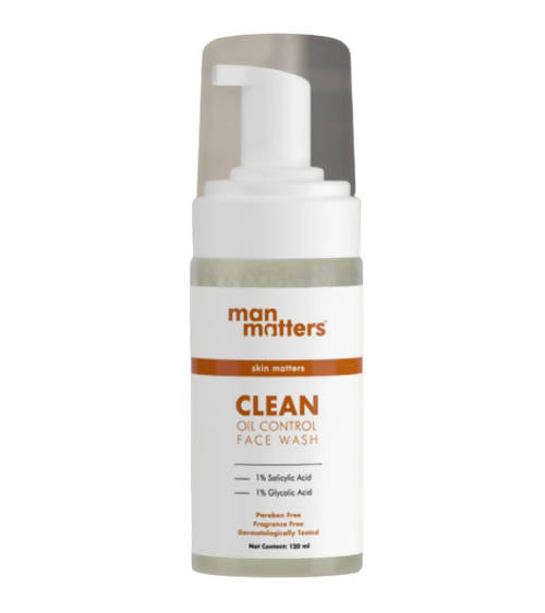 Man Matters Clean Oil Control Face Wash For Men With % Salicylic & Glycolic Acid Hover Image