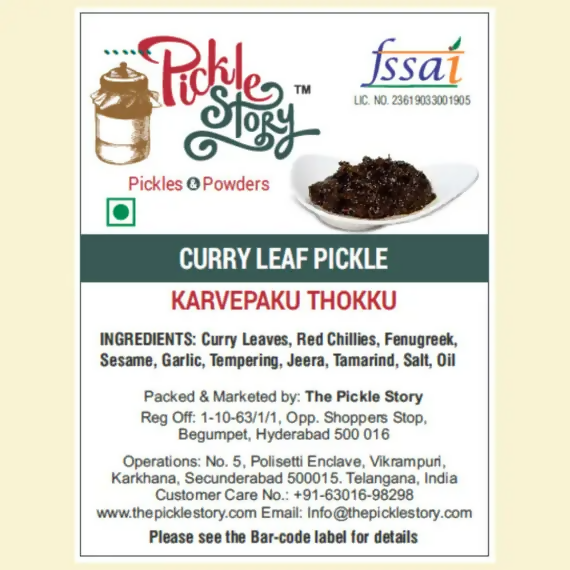 The Pickle Story Curry Leaf Pickle