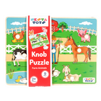 Nesta Toys Wooden Farm Animal Knob Puzzle (8 Pcs)
