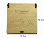 Kraftsman Wooden Tic Tac Toe Portable Game for Kids, Teens and Adults with Golden Mirror Shade Strategy & War Games Board Game