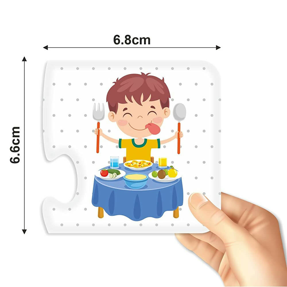 Webby Action Words 2 Pieces Learning Pack Jigsaw Puzzle For Kids