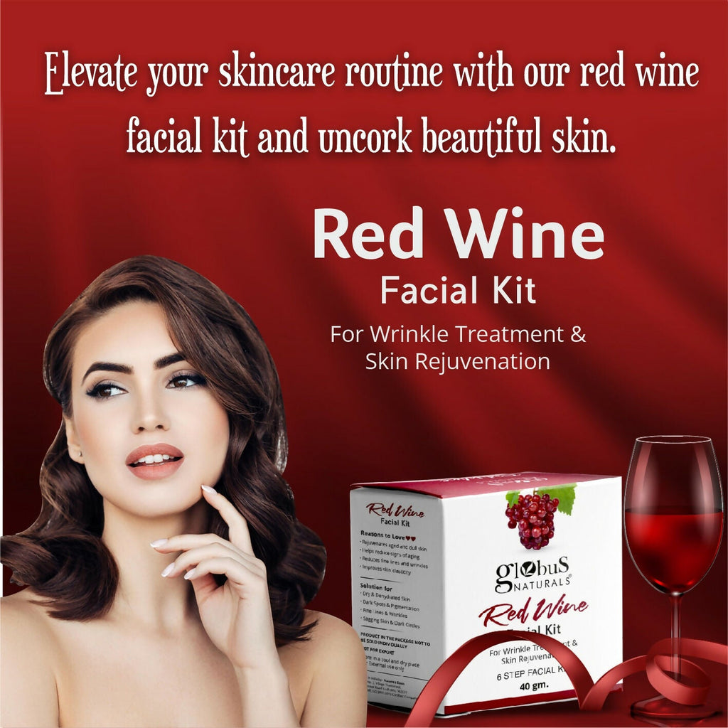Globus Naturals Anti-Ageing Red Wine 6 Step Facial Kit