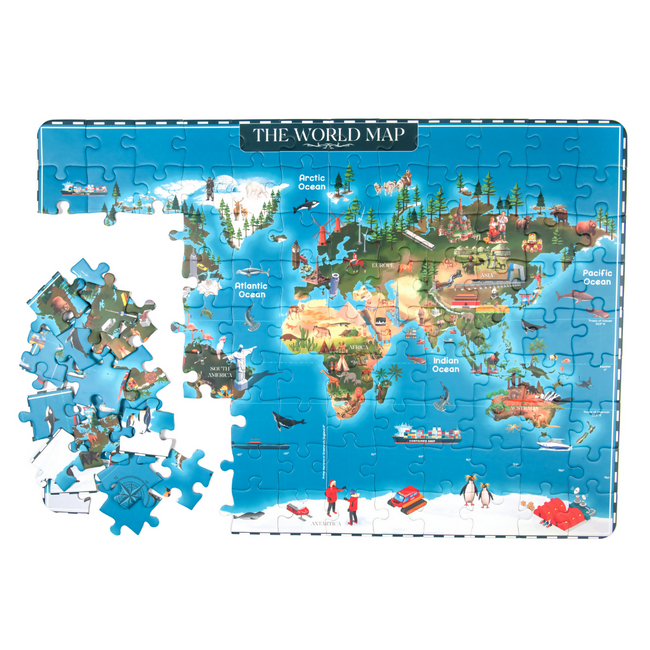 Nesta Toys World Map Jigsaw Puzzle for Kids, Jumbo Floor Puzzle, Educational Toy (6+ Years) Main Image