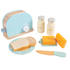 Nesta Toys Wooden Bread Pop-up Toaster (Blue), Kitchen Set Toy, Play Food, Pretend Play Toys for Kids (3+ Years)