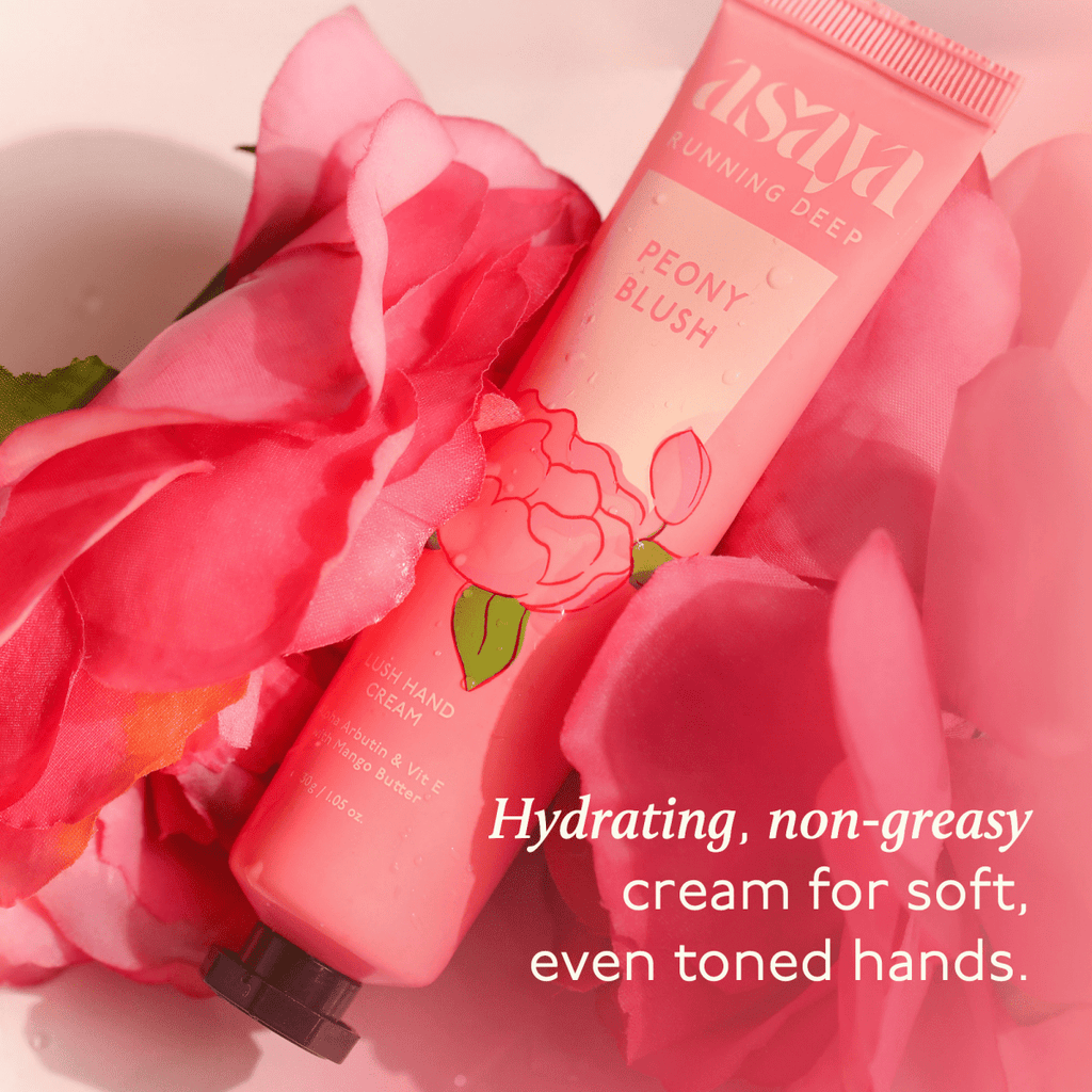 Asaya Peony Floral Hand Cream Softens Dry, Rough Hands For Men & Women