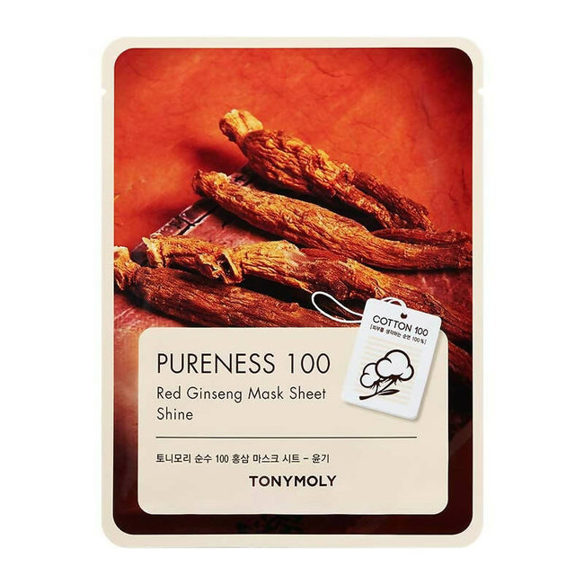 Tonymoly Pureness 100 Red Ginseng Mask Sheet - Korean Skincare Hover Image