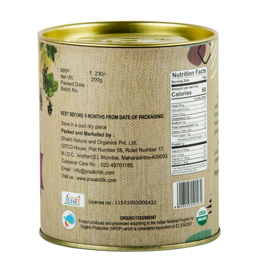 Praakritik Organic Black Raisins