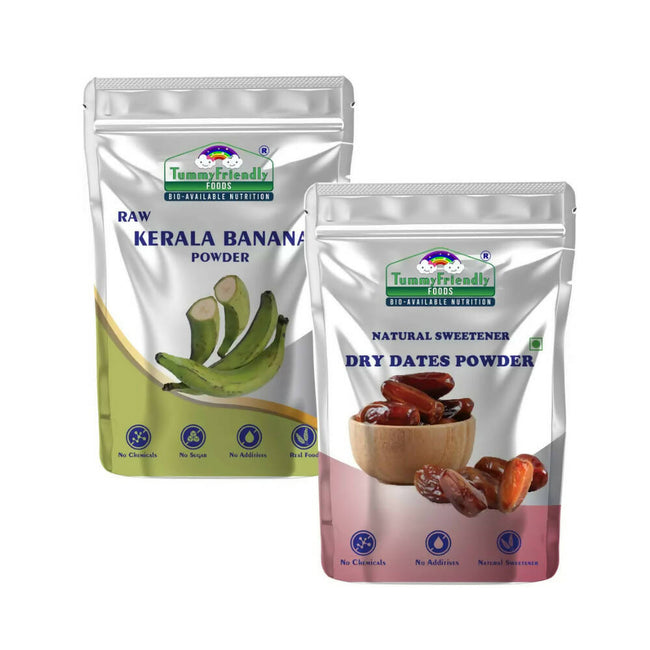 TummyFriendly Foods Dry Dates Powder and Raw Kerala Banana Powder Combo Hover Image