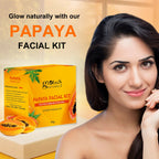 Globus Naturals Papaya Facial Kit For Blemish Free Skin & Anti-Pigmentation, 6 Steps