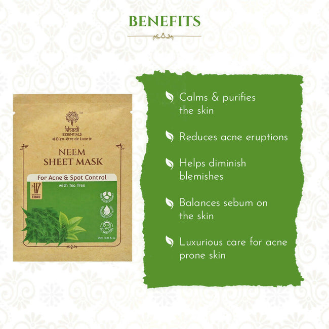 Khadi Essentials Neem Serum Sheet Mask Main Image