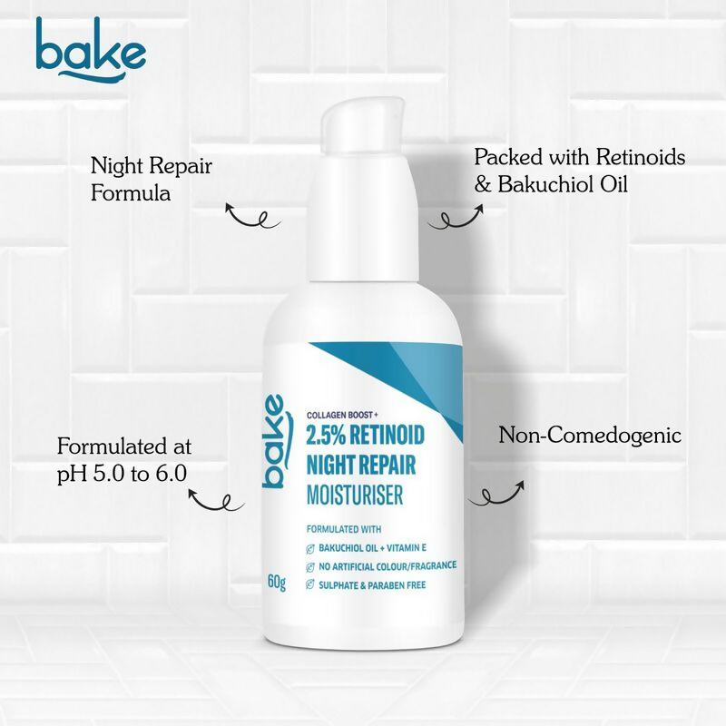 Bake 2.5% Retinol Night Repair moisturiser Cream