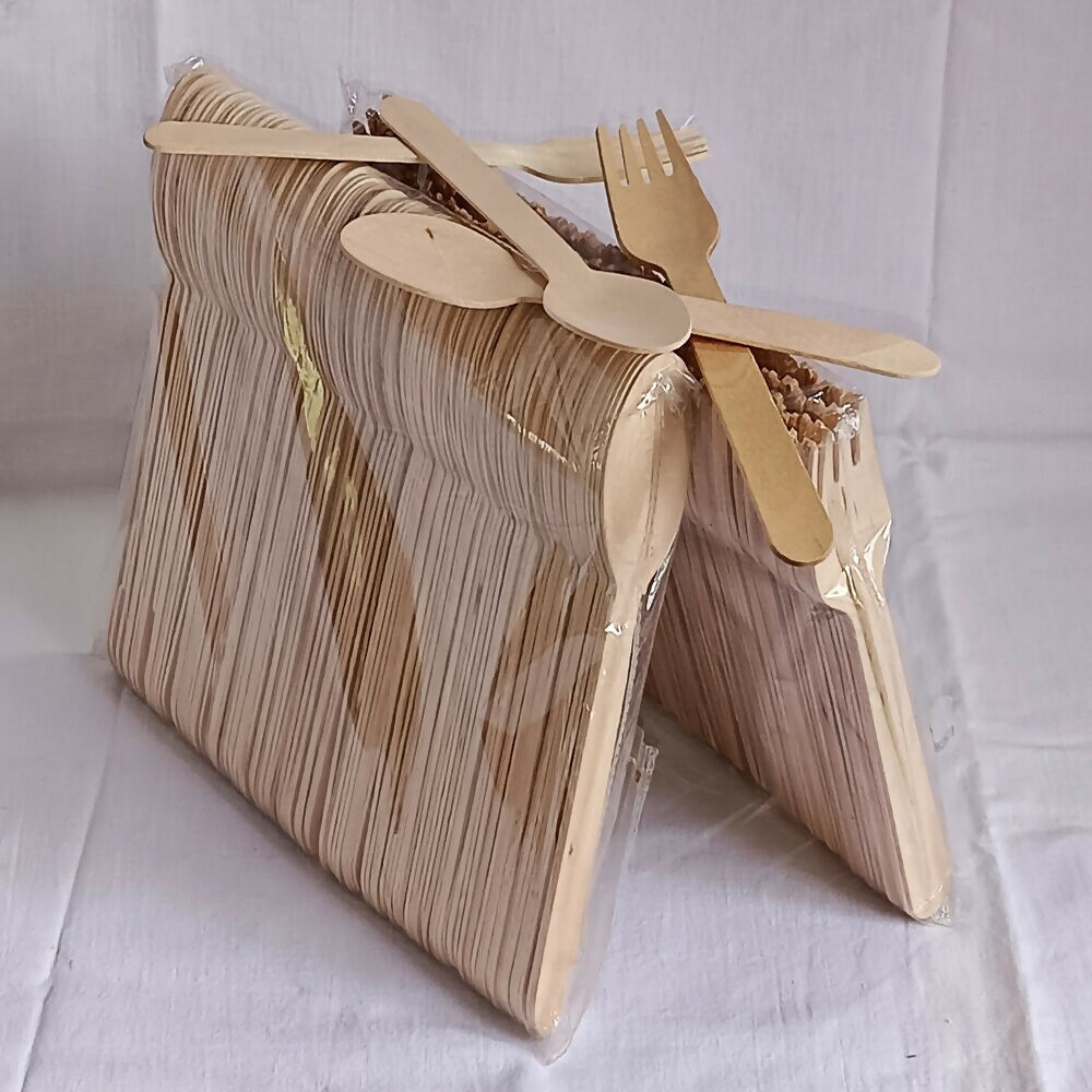 Eco friendly Wooden Spoon & Fork Combo