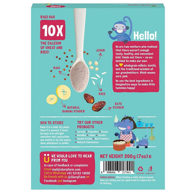 Slurrp Farm Banana, Ragi & Rice With Milk Cereal For Little Ones Main Image