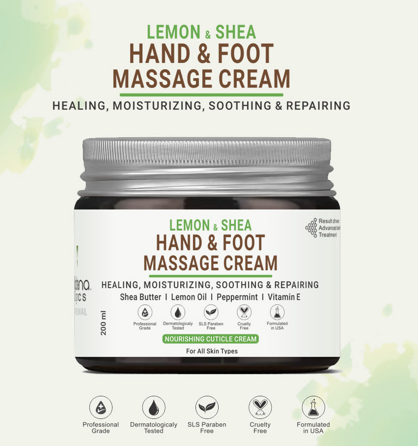 Volamena Organics Lemon & Shea Hand And Foot Whitening Massage Cream