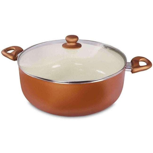 Ceramic Coated Nonstick Aluminium Biriyani Pot (6 Litre,28 cm) Hover Image