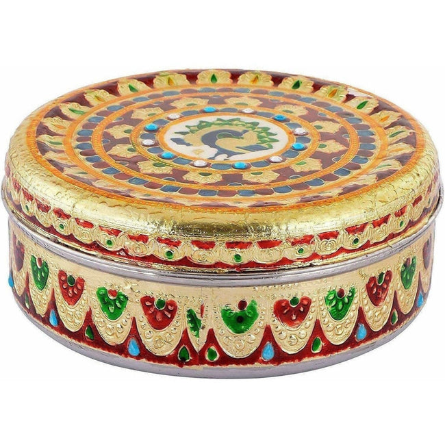 Handicraft Stainless Steel Multipurpose Storage Container , Steel Dry Fruit Box Main Image