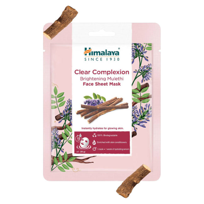 Himalaya Clear Complexion Brightening Mulethi Face Sheet Mask Hover Image