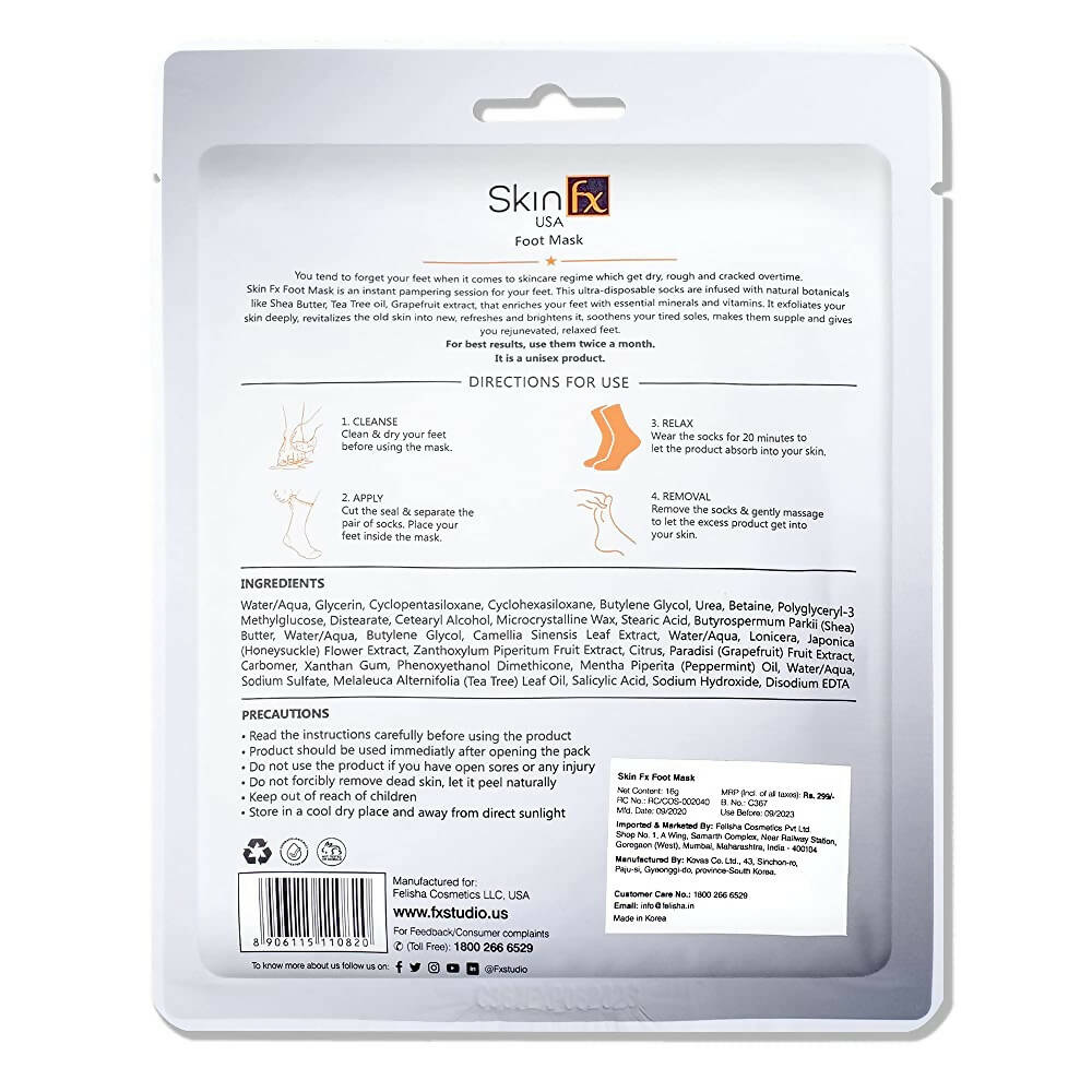 Skin Fx Foot Mask For Nourishing And Smoothening