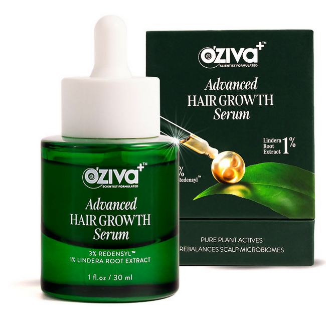 Oziva Advanced Hair Growth Serum to Rebalance Scalp Microbiome Hover Image