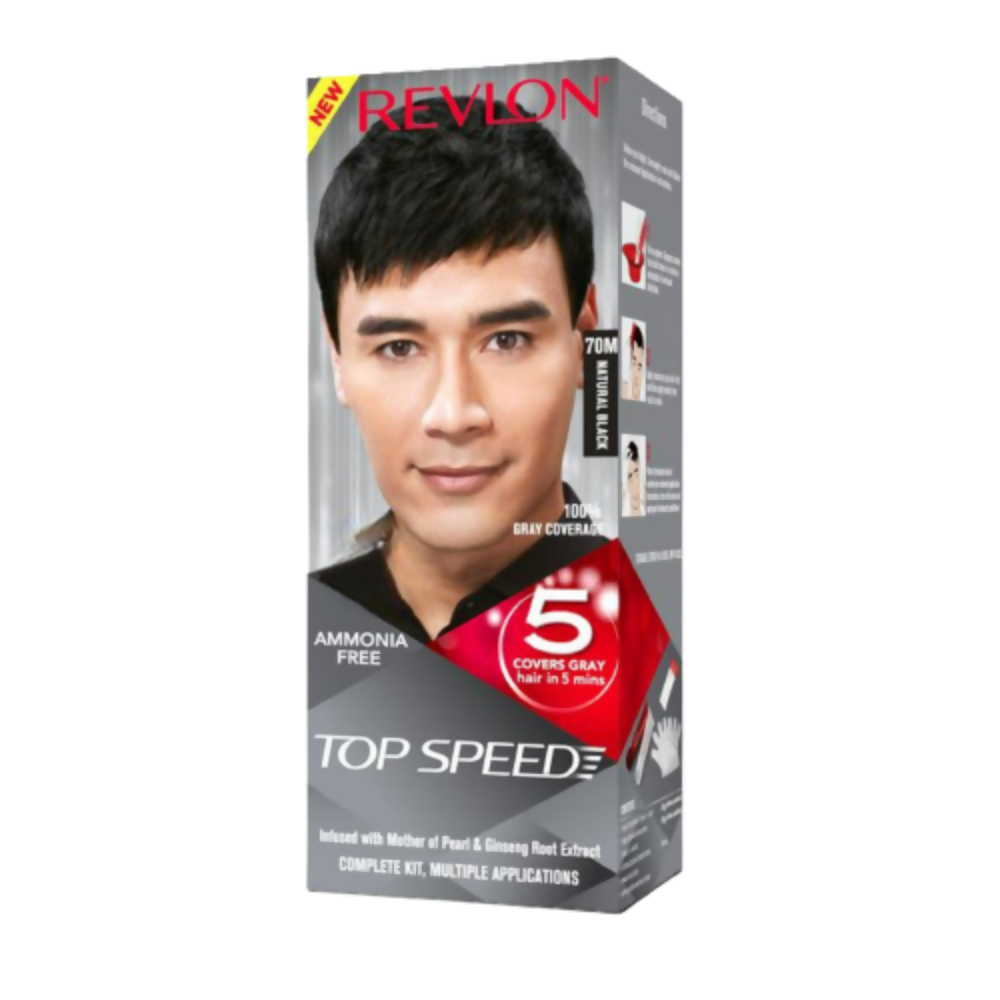 Revlon Top Speed Hair Color Small Pack Man - Natural Black 70m