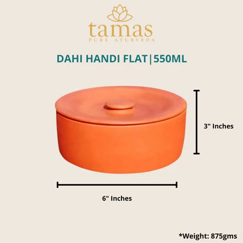 Tamas Handmade & Eco-Friendly Earthen (Clay/ Terracotta) Dahi Handi