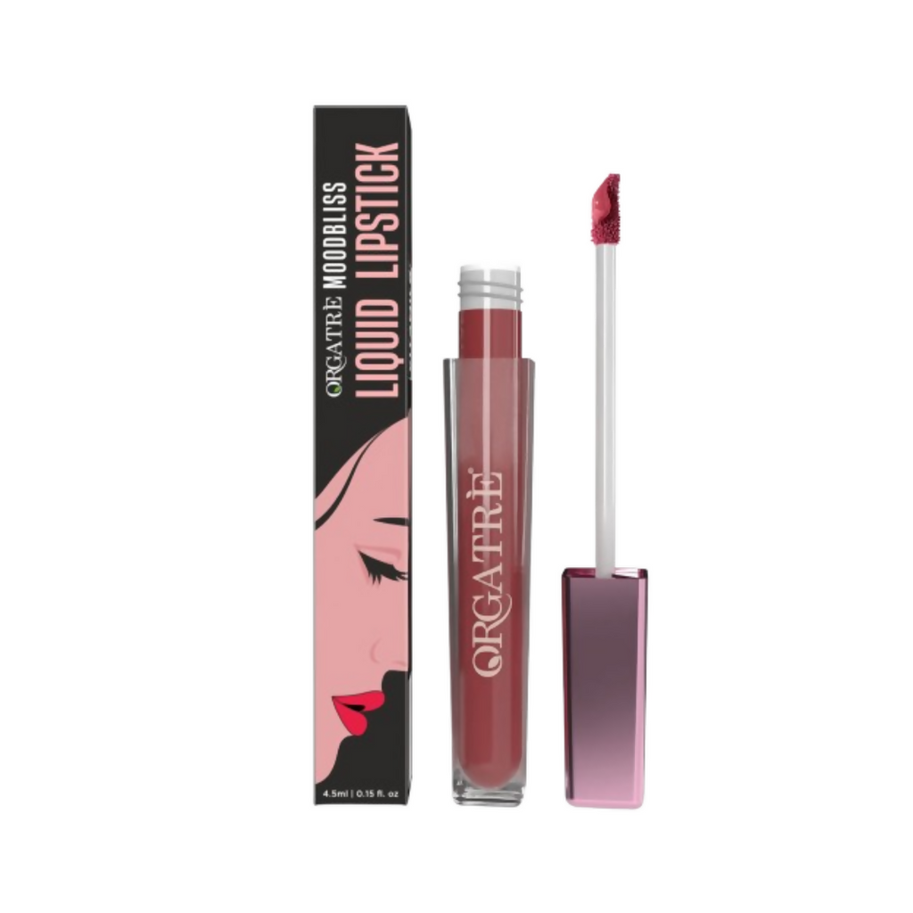 Orgatre Moodbliss Waterproof Glossy Liquid Lipstick - Ebon Rouge