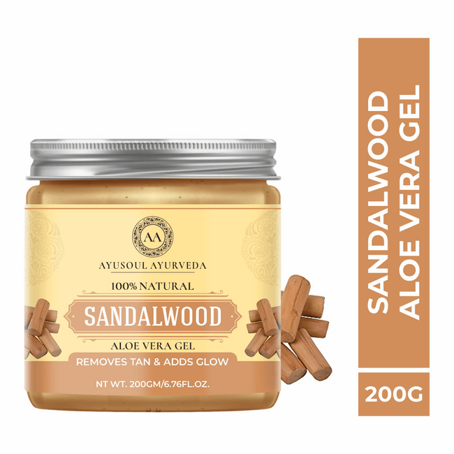 Ayusoul Ayurveda Sandalwood Aloe Vera Gel For Face & Body Skin Treatment Main Image