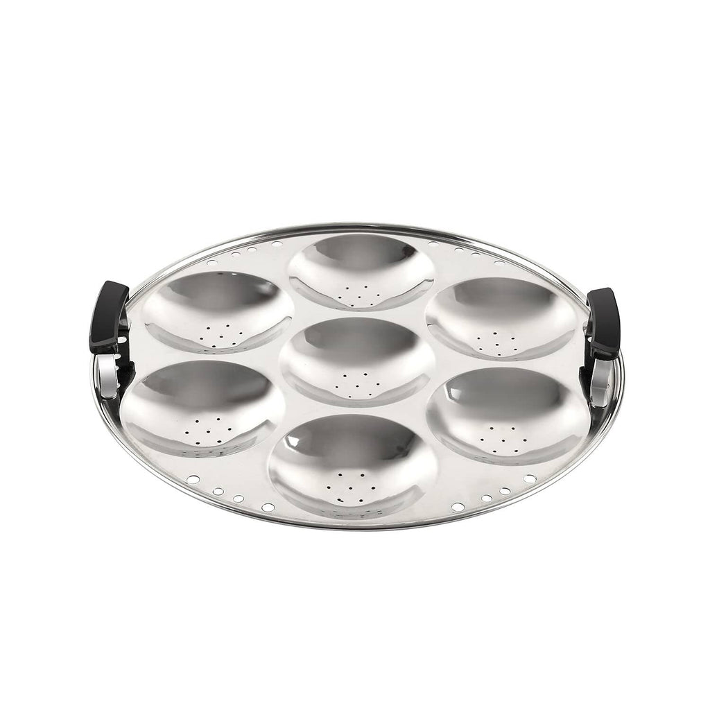 Cello Stainless Steel Induction Base Idli Cooker (Idly Maker) And Multi Kadhai With 6 Plates