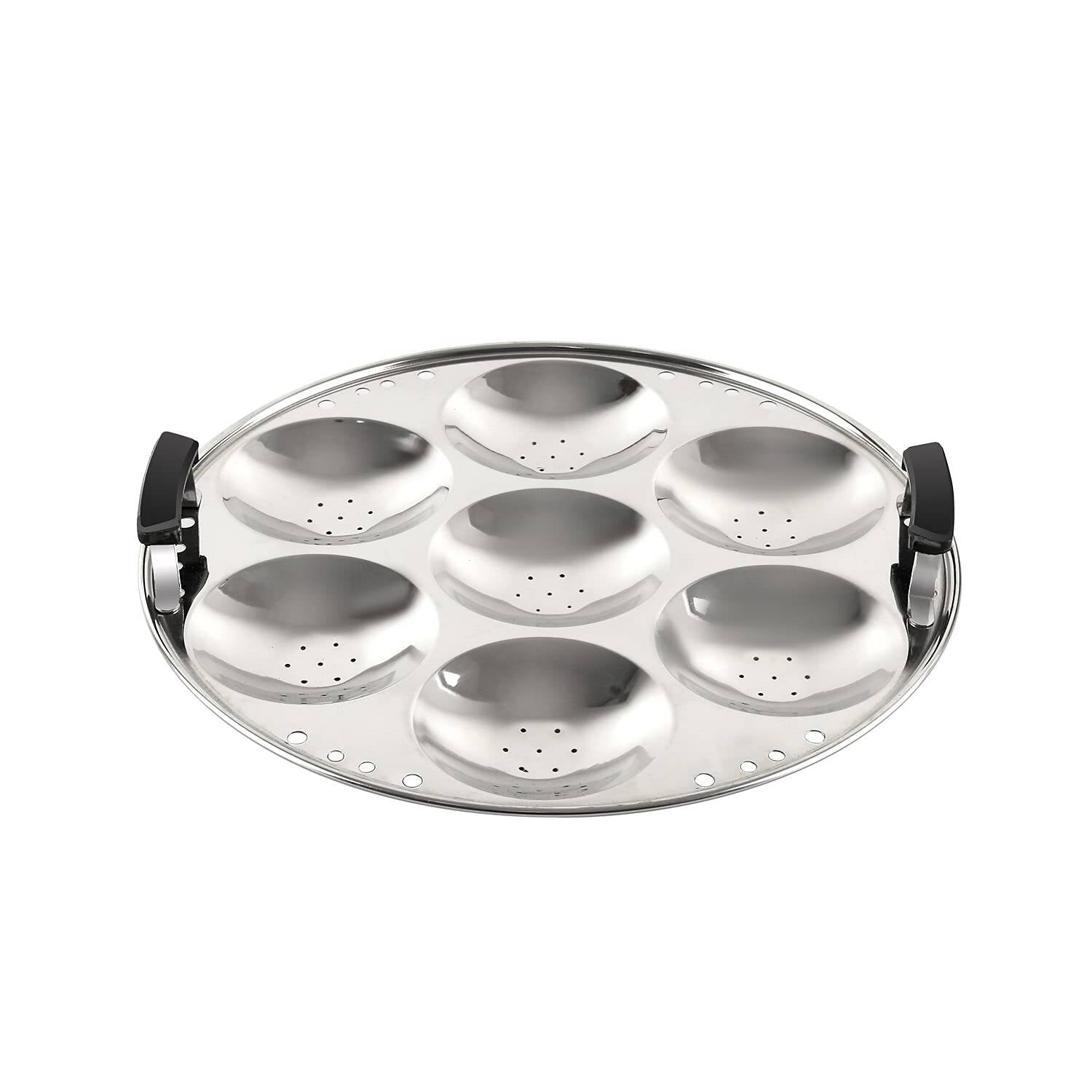 Cello Stainless Steel Induction Base Idli Cooker (Idly Maker) And Multi Kadhai With 6 Plates