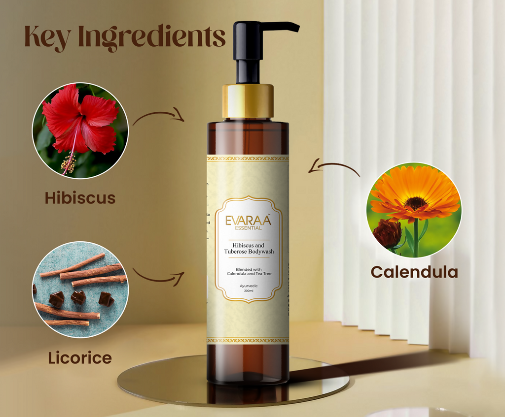 Evaraa Essential Hibiscus And Tuberose Body Wash
